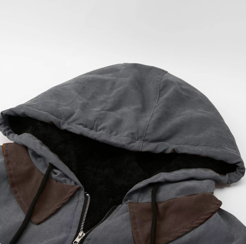Isak™ | Warme vintage jas met capuchon en fleecevoering