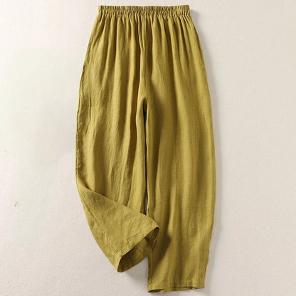 Amalia™ — Pantalón Fluido en Algodón y Lino