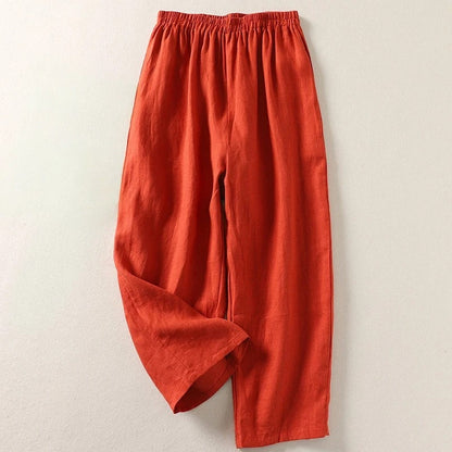 Amalia™ — Pantalón Fluido en Algodón y Lino