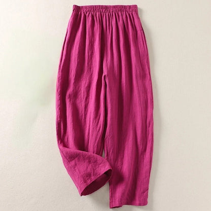 Amalia™ — Pantalón Fluido en Algodón y Lino