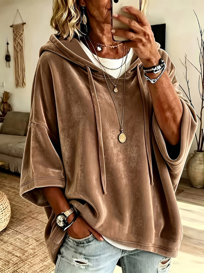 Noemi | Sudadera con capucha de terciopelo de lujo