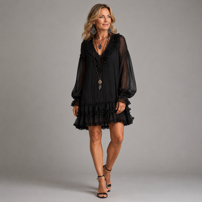 Oriella | Vestido Corto con Volante