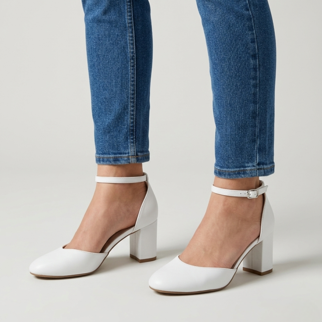Alaya | Zapatos de tacón con correa plateada