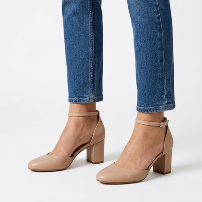 Alaya | Zapatos de tacón con correa plateada