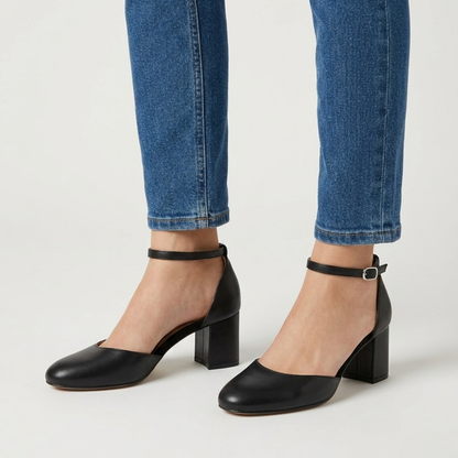Alaya | Zapatos de tacón con correa plateada