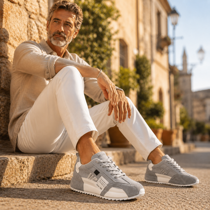 Sneakers Giuliano | Multicolor Patchwork in Suède en Leer