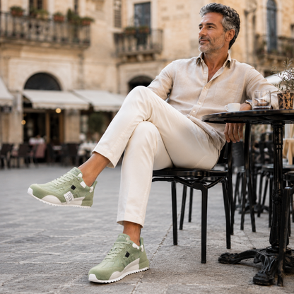 Sneakers Giuliano | Multicolor Patchwork in Suède en Leer