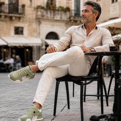 Sneakers Giuliano | Multicolor Patchwork in Suède en Leer