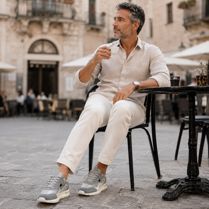 Sneakers Giuliano | Multicolor Patchwork in Suède en Leer