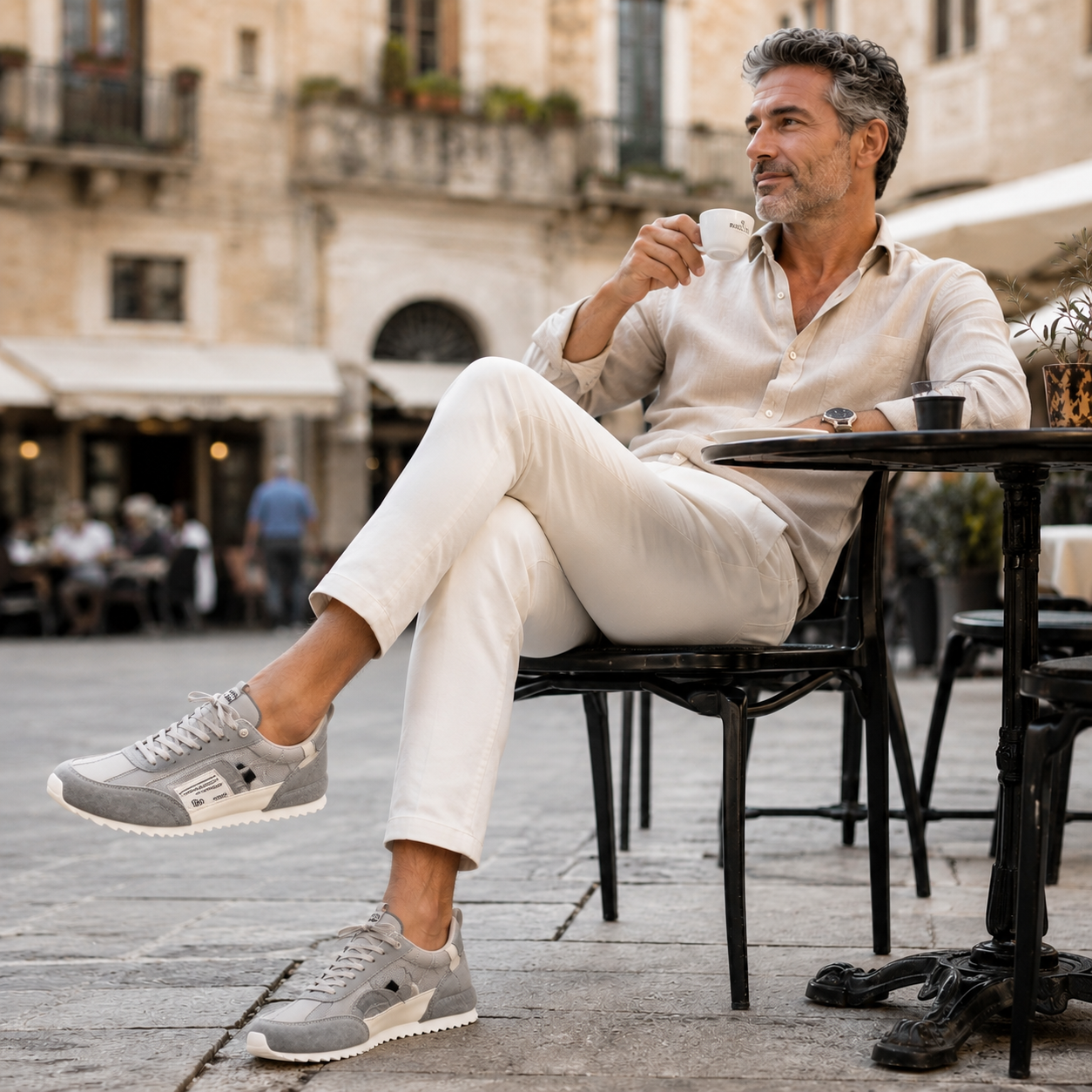 Sneakers Giuliano | Multicolor Patchwork in Suède en Leer