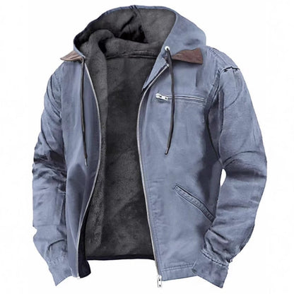 Isak™ | Warme vintage jas met capuchon en fleecevoering