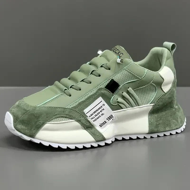 Sneakers Giuliano | Multicolor Patchwork in Suède en Leer