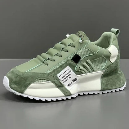 Sneakers Giuliano | Multicolor Patchwork in Suède en Leer