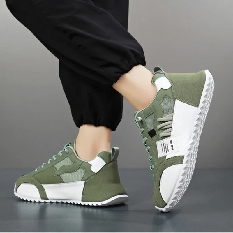 Sneakers Giuliano | Multicolor Patchwork in Suède en Leer