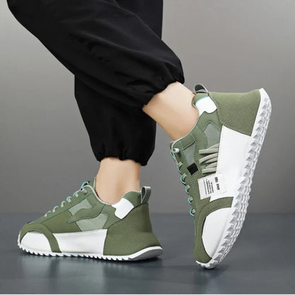 Sneakers Giuliano | Multicolor Patchwork in Suède en Leer