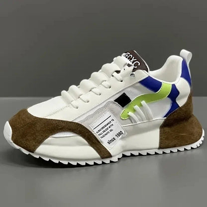 Sneakers Giuliano | Multicolor Patchwork in Suède en Leer