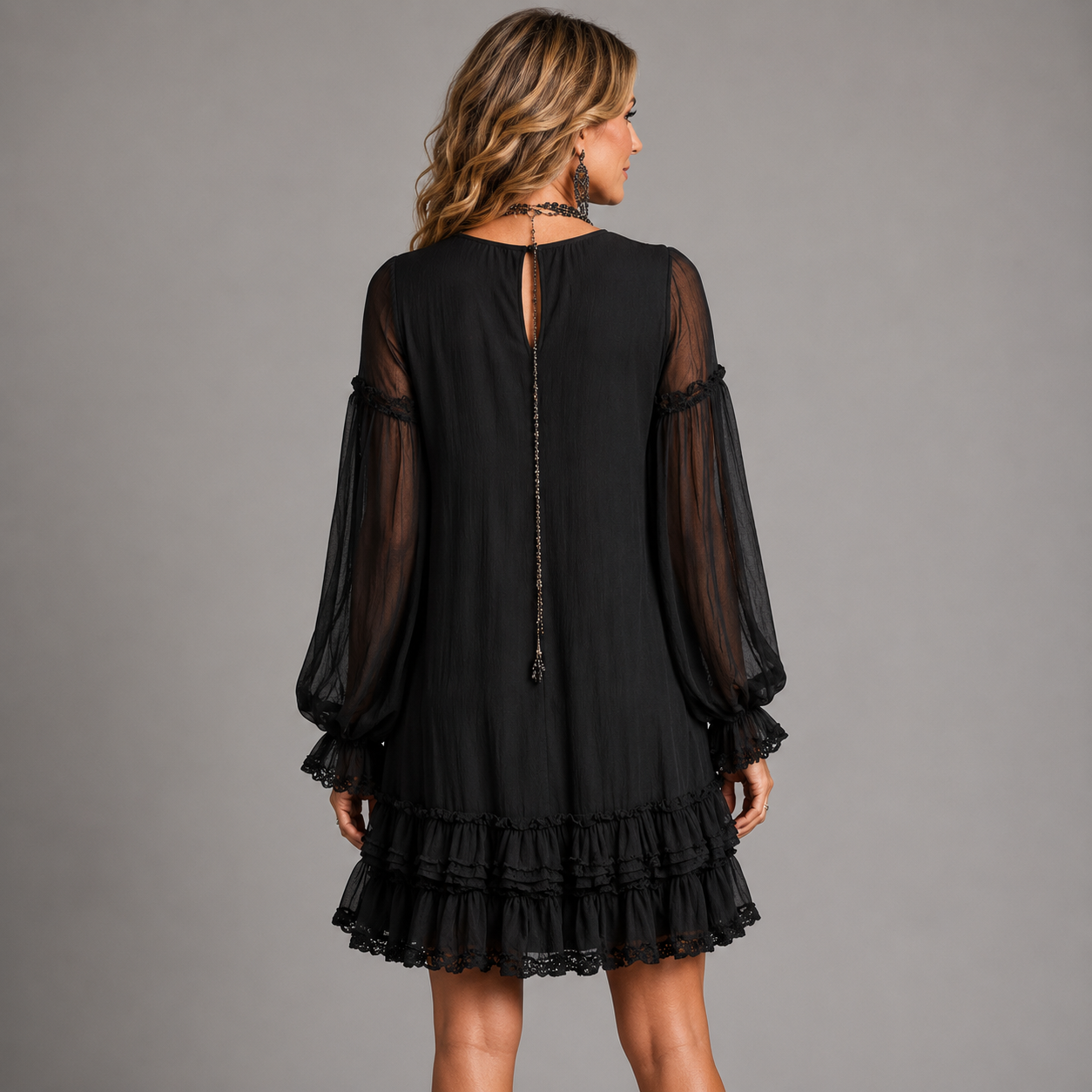 Oriella | Vestido Corto con Volante