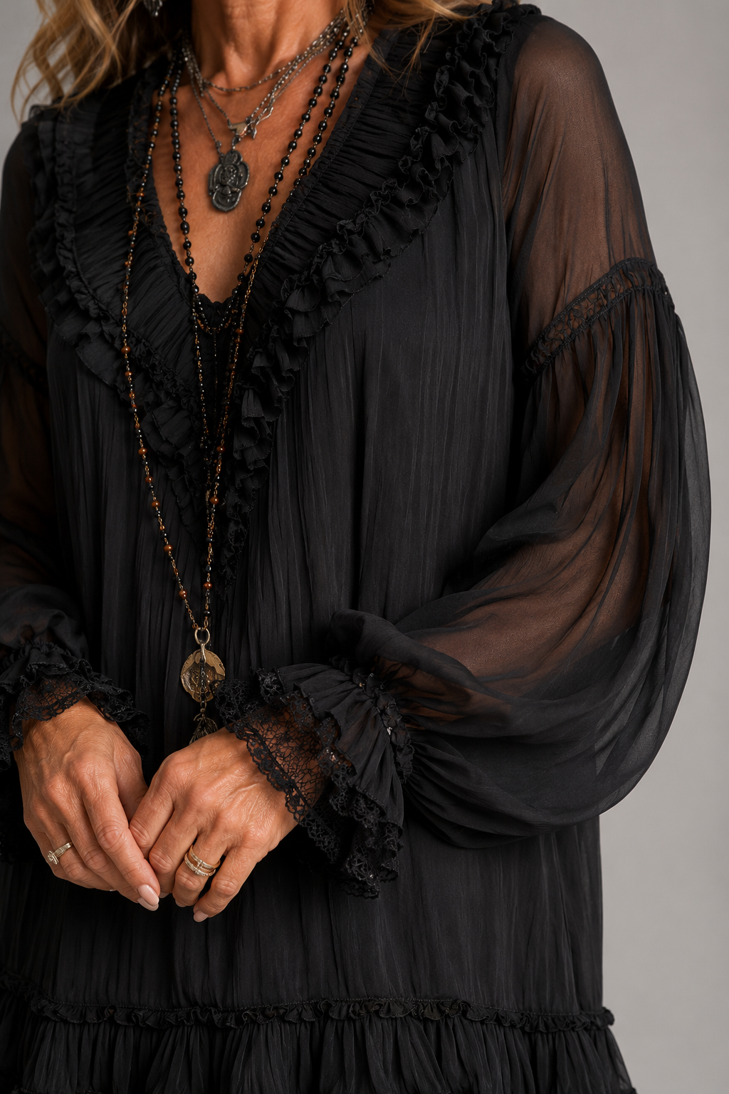 Oriella | Vestido Corto con Volante