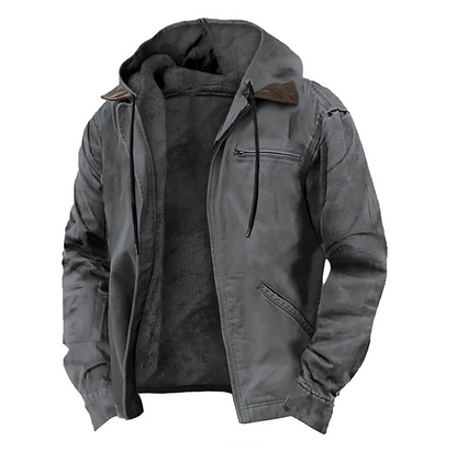 Isak™ | Warme vintage jas met capuchon en fleecevoering